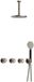 Hotbath Cobber - CW7067 - Inbouw Regendoucheset - Geborsteld Nikkel
