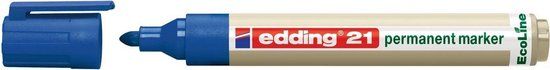 Edding 21 EcoLine Marqueur permanent, pointe ronde, bleu, 1,5-3 mm