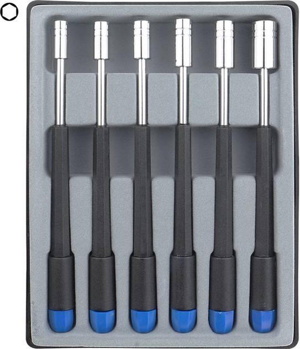 Donau Elektronik Dopsleutelset, 6-delig, M2-M6, 6-kant