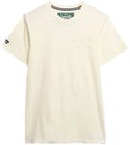 Superdry Athletic Relaxed T-shirt met reliëfopdruk Heren Bone White XL