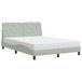 vidaXL Lit avec matelas, velours, gris clair, 120x200 cm