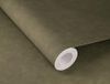 Rasch 330120 - Effen Vliesbehang in Olijf met Linnenlook