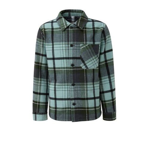 s.Oliver Geruite Overshirt met Wol - Groen