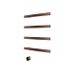 Hotbath &MORE Handdoekradiator - 50x76cm - vierkant - 4 stangen - horizontaal - met schakelaar - PVD - geborsteld koper RAS50-4BCP