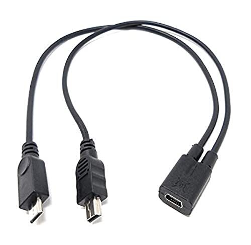 Systems USB 2.0 kabel splitter 25cm Mini B bus naar Mini B en Micro B stekker