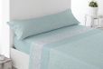 Miracle Home Roda 3-delige beddengoedset met verstelbaar hoeslaken, bedlaken en kussensloop, 50% katoen, 50% geborstelde microvezel, blauw, 135 x 200 cm, bed 135 cm