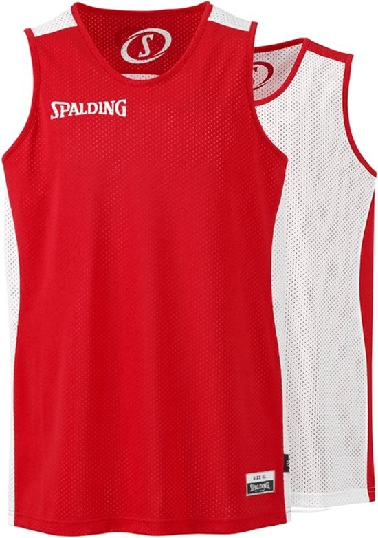 Spalding Essential Reversible Basketbalshirt Heren Basketbalshirt - Maat XL - Mannen - zwart/geel