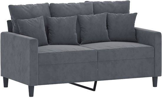 vidaXL Tweezitsbank 120 cm fluweel donkergrijs