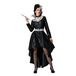 Atosa Cruela De Vil Kostuum voor dames, volwassenen, boosheid, uit film, sprookjesfiguur, 101 Dalmatiër, complete jurk, zwart, stippen, leer, carnaval en Halloween, M-L