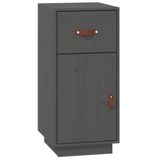 VidaXL Dressoir, grijs, 34x40x75 cm, massief grenenhout