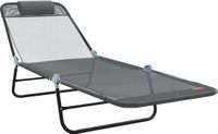 vidaXL Lit de jardin gris textile 182 x 55 x 85,5 cm