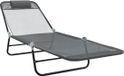 vidaXL Lit de jardin gris textile 182 x 55 x 85,5 cm