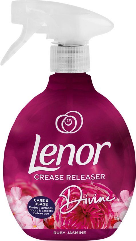 Lenor - Crease Releaser - Divine - Ruby Jasmine - Kreukverwijderaar - Textielvefrisser - Spray - 500ml