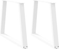 vidaXL Eettafelpoten, V-vorm, 2 stuks, wit, 80 x 72 - 73,3 cm
