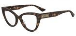 Moschino Brillen met correctie MOS652 086 Havana Cat Eye Acetaat Vrouwen 52 mm
