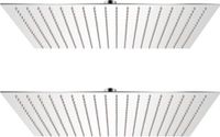 vidaXL - Square Rain Shower Head - 50x50 cm - Stainless Steel - 2 Pieces