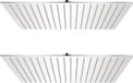vidaXL - Square Rain Shower Head - 50x50 cm - Stainless Steel - 2 Pieces