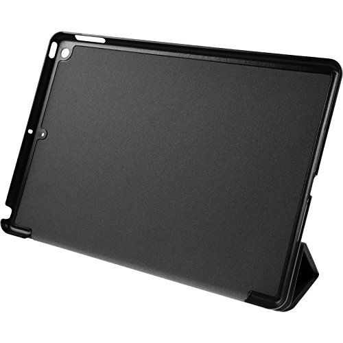 PhoneNatic kunstleren hoes compatibel met Apple iPad 9.7 2017/2018 - Tri-Fold zwart cover