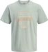 JACK & JONES JREBPAXTON SS TEE - Garçon - T-shirt - Aqua Gray - Coton/Polyester - Taille M