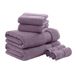MADISON PARK SIGNATURE Turkse 100% katoenen handdoekenset, 623 g/m2 luxe premium gewicht, zacht Abosorbent hotel badkamer douche hand gezicht washandjes, diverse maten paars 6 stuk