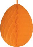 Merkloos / Sans marque Fest-Dekor Gmbh Paas decoratie ei van papier - oranje - 30 cm - brandvertragend crepepapier - Pasen