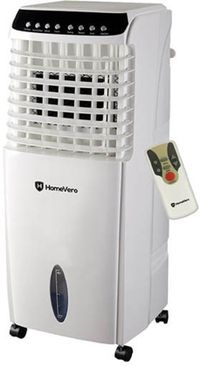 HomeVero Mobiele luchtkoeler - Aircooler - Ventilator - Op Wieltjes - 3 Snelheden - Aircooler - 10 liter