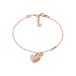 Emporio Armani Damesarmband in roségoudkleurig sterlingzilver met karabijnsluiting