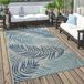 Merkloos Trendsetters Vloerkleed voor Balkon en Terras - Pastel Palmen Design, Diverse Kleuren, 80x150 cm