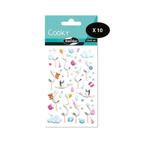 Maildor CY108Cpack - 3D Stickers - Geboorte - 10 stuks
