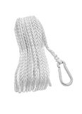 Attwood 11714-2 holle gevlochten polypropyleen ankerlijn 1/4" x 50', wit