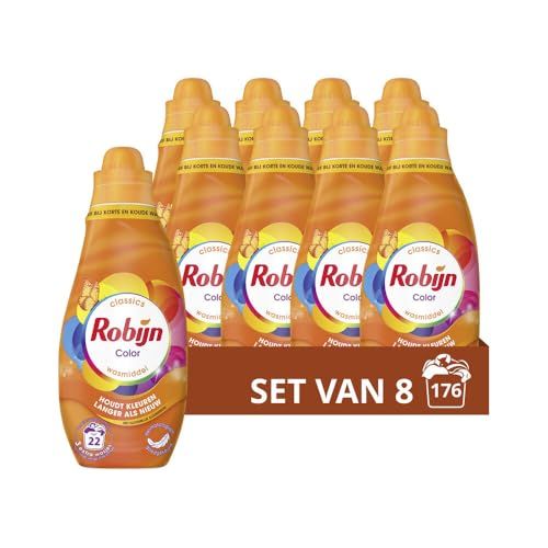 Robijn Klein & Krachtig Classics Color Vloeibaar Wasmiddel - 8 x 22 wasbeurten - Voordeelverpakking