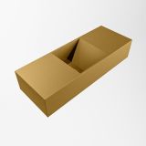 Mondiaz TYNE Lavabo - 60x23x12cm - vasque centrale - sans trous de robinetterie - surface solide - Oro TYNE20005ORO