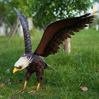 chisheen Bald Eagle standbeeld buiten tuin sculptuur metalen tuin kunst gazon decoraties, grote adelaar beeldjes en standbeelden