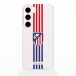 Atlético Madrid Coque de téléphone transparente officielle avec rayures et écusson