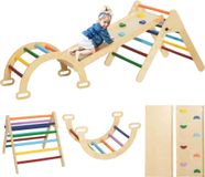 Triangle d'escalade Montessori 5-en-1 triangle d'escalade avec arche et rampe