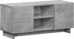 vidaXL Meuble TV 90 x 34,5 x 40 cm Gris béton Bois de placage