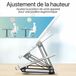 T'nB Support d'ordinateur portable en aluminium