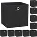 vidaXL Opbergboxen 10 st 32x32x32 cm nonwoven stof zwart
