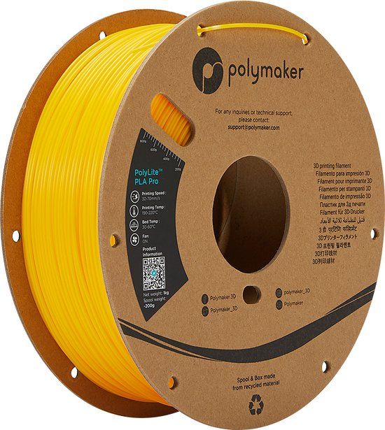 Polymaker POLYLITE™ PLA PRO 3D filament Yellow 1.75 mm 1KG