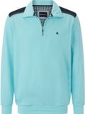 Babista Heren Sweatshirt - Turquoise - Maat 64/66 - Katoen - Regular Fit - Ritssluiting