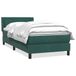 vidaXL Boxspring met matras fluweel donkergroen 80x220 cm