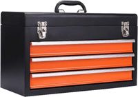 Merkloos / Sans marque Gereedschapskist - Opbergkist - Gereedschap Opbergen - Kogellager Ladegeleiders - 449cm - Oranje Zwart