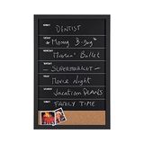 Bi-Office Combo krijtbord weekplanner, 40 x 60 cm, zwart frame