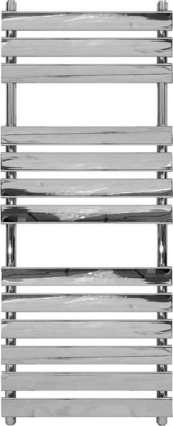 Aloni FLORA Middenaansluiting Chroom 1300x500 - 430 Watt - Handdoekradiator