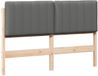 vidaXL Gestoffeerd hoofdbord bruin en licht grijs 140 cm