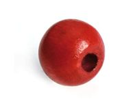 Rode houten bol, diameter 8 mm. 100 stuks.
