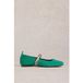 White Stuff Minnie Strap Leather Ballerina Vert Vif