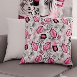 PETTI Artigiani Italiani - Paar kussenslopen 60 x 60 cm, van microvezel, decoratief kussen voor slaapkamer, bank, woonkamer, set van 2 kussenslopen, lippenstift, wit, 100% Made in Italy