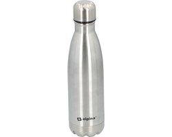 Alpina Isolerende drinkfles - Thermosfles - met Schroefdop - Dubbelwandig - 500 ml - RVS