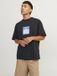 JACK&JONES JORMYKONOS GEO FRONT TEE SS C.N LN T-shirt Homme Noir L